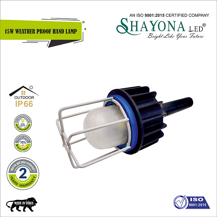 Shayona LED weather proof hand lamp 15 watts